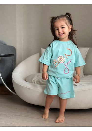 Bonjour Şortlu Çocuk Takım Yeşil