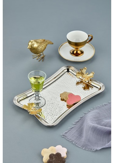 Cooker Özel Lüx Dikdörtgen Paslanmaz Çelik Tepsi 26 Cm Metalik