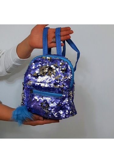 Fiyra Crn Bebe Mavi Pullu Kız Çocuk Sırt Çantası 16cmx20cmx10cm Mavi