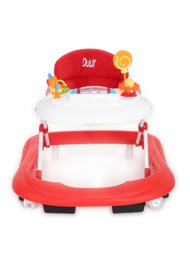 Duux Plano Oyuncaklı Müzikli 3 Kademeli Örümcek Bebek Yürüteci Kırmızı