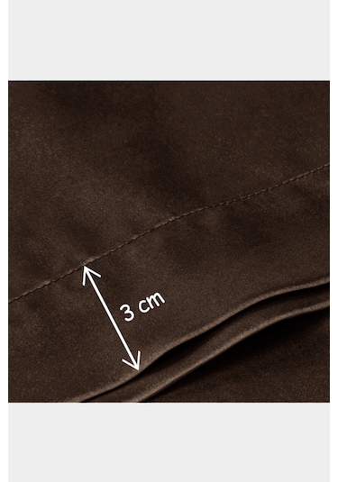 Güzellik Yastığı %100 Ipek Saten 2 Adet Luxury Yastık Kılıfı Kahv