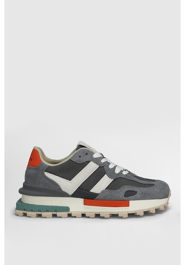Lufian Stella Deri Unisex Sneaker Ayakkabı Gri