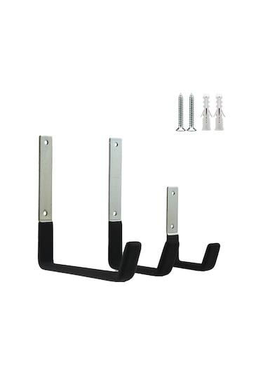 Youtek Büyük Boy Galvanizli L-şekilli Duvar Kanca, Kaymazsız Kaplama, 15 Kg Yük Taşıma Kapasitesi, Oturma Odası/garaaj İçin Kolay Kurulum Diğer
