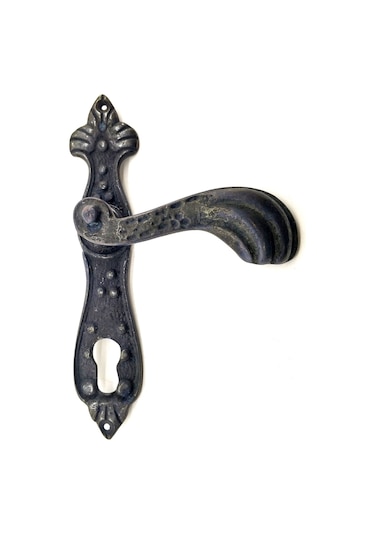 Antika Tarz Dekoratif Pirinç Mevlana Oda Kapı Kolu - 228x48 Mm, Oksit Tdrtr