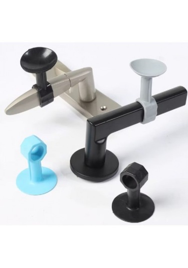 Vantuzlu Geçmeli Kapı Kolu Stoper 4lü Set Ev Gereçi