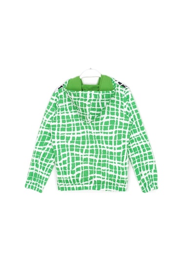 Brawl Stars Leon Baskılı Erkek Çocuk Kapüşonlu Ceket Yeşil