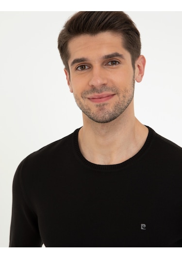 Pierre Cardin Erkek Siyah Triko Kazak 50248582-vr046 Siyah