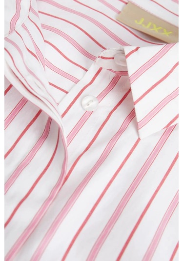 Jjxx Kadın Jxcaro Uzun Kollu Pamuklu Poplin Gömlek 12270951 Pembe Pembe