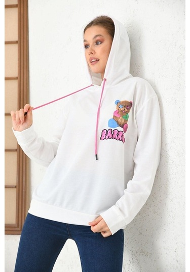 Altamira Unisex Barrow Baskılı Oversize Kapşonlu Sweatshirt 001