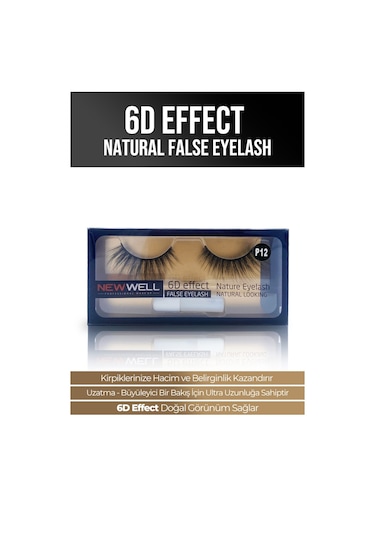 New Well P12 6D Effect Natural False Eyelash