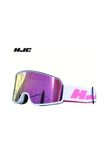 Oldfriend Çift Katmanlı Anti Fog Büyük Silindirik Mor Kayak Gözlüğü