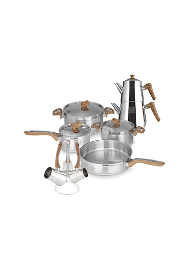 Serenk Definition 15 Parça Çelik Çeyiz Seti Gri