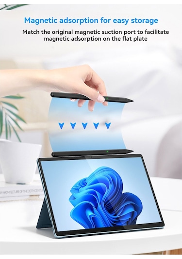 Maiyame Mpp Protokolü Aktif Dokunmatik Kalem - Surface, Asus, Hp, Dell İçin Hızlı Yanıtlı, El Yorgunluğu Olmayan, 80 Saat Kullanim Süresi, Gümüş