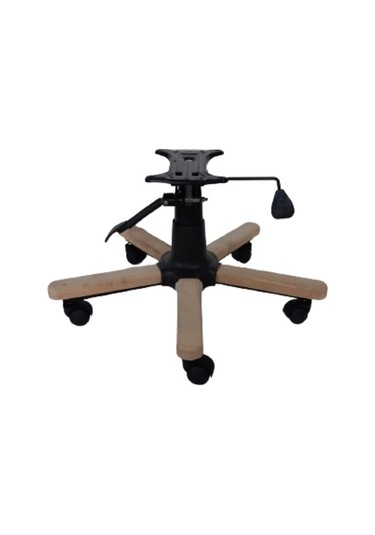 Kamusalmarket Ahşap Kaplama Yıldız Ayak Seti Çift Kollu Mekanizma Naturel Boyas