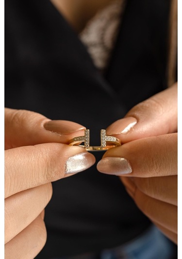 Yeni Taşlı Sarı Tiffany Altın Yüzük