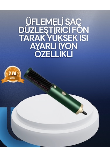 Saç Kurutma, Düzleştirici Ve Tarak Tek Cihazda - 3 Kademeli Isı Ayarı
