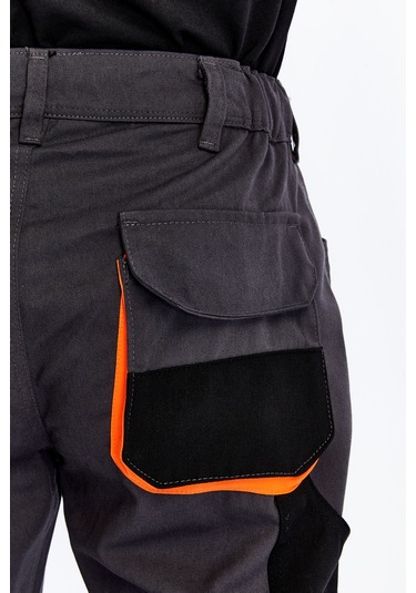 Uniprom İş Pantolonu Lizbon Plus Model Çok Cepli Harman Kumaş Füme Füme