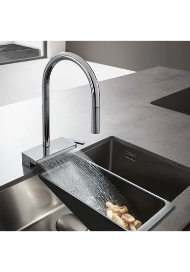 Hansgrohe Aquno Select M81 Spiralli Eviye Bataryası Sbox Krom Krom