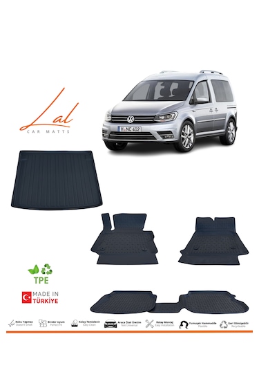 Volkswagen Caddy 3d Havuzlu Paspas Bagaj Havuzu Seti 2011-2020 Uyumlu