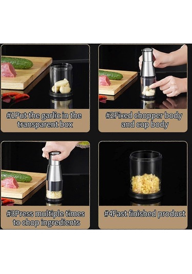 Sarımsak Ezici, 304 Paslanmaz Çelik Preslenmiş Sarımsak Doğrayıcı, Sarımsak Doğrama, Biber Ve Soğan Dilimleme İçin Manuel Sarımsak Doğrayıcı, Mutfak Aksesuarları Diğer