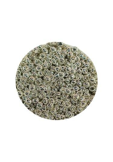 Dökme Cam Kum Boncuk 11/0 2 Mm - 60 Gram - Gümüş - Bnc057