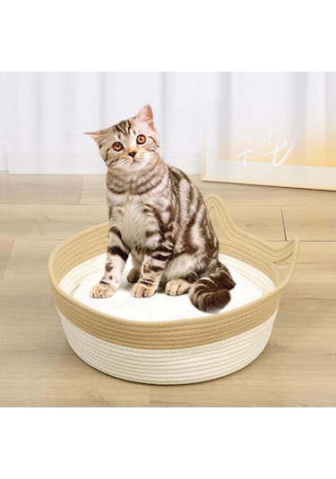 Suntek Dokuma Kedi Yatak Sepeti Pet House Nest Kediler 15cmx48cm