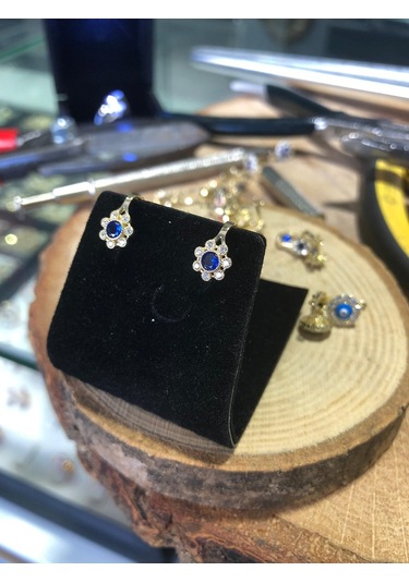 14 Ayar Taşlı Çocuk Küpesi Safderuntakı