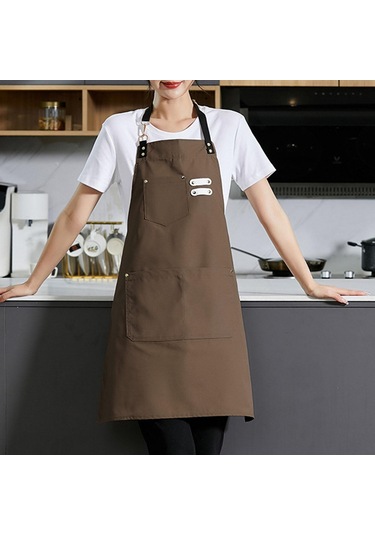 Homyl Şef Önlüğü Bahçe Ticari Mağaza Için Çok Amaçlı Kahverengi