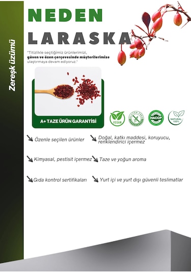 Kuru Zereşk Barberries 500g Iran Üzümü Zereshk - Zeriş Üzümü 500  G