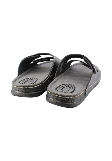 Gezer Yazlık İki Toka Ayarlanabilir Masaj Taban Erkek Terlik (554551866) Siyah