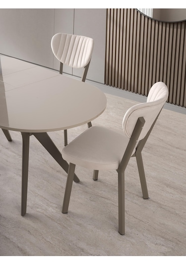 Star Capuccino Lak Panel Mutfak Masa Sandalye Takımı 82x138 Cappuccino