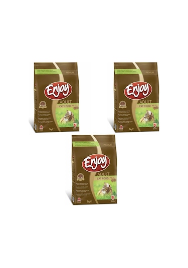 Enjoy Tavuk Etli Yetişkin Kedi Maması 3 x 1 KG