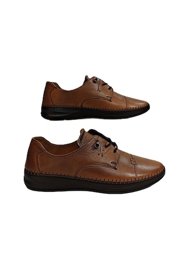 Voyager 9523 Taba Hakiki Deri Bayan Ayakkabı Taba