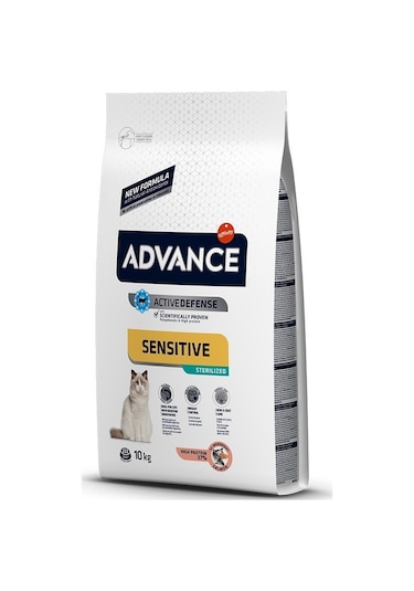 Advance Sensitive Sterilised Somonlu Kısırlaştırılmış Yetişkin Kedi Maması 10 KG