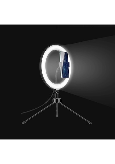 Gaman Tripodlu Youtuber Selfie Led Işıklı 10" Masaüstü Tripod 26 CM