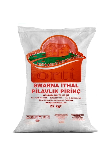 Orti Ucuz Swarna İthal Pilavlık Pirinç 25 Kg.