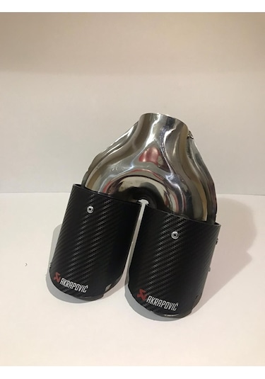 Akrapovic Çift Çıkışlı Akrapoviç Siyah Sol Taraf Egzoz Ucu 90mm