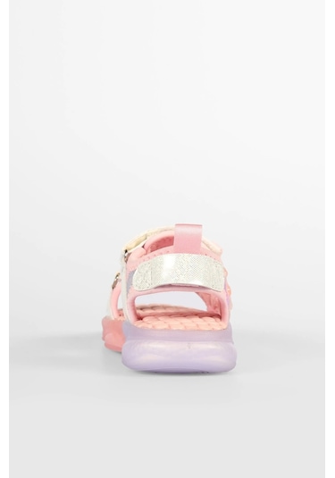 Vicco Can Kız Çocuk Pudra Işıklı Phylon Sandalet Pudra