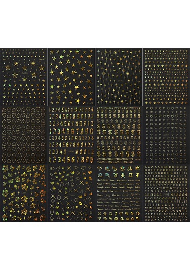 6 Adet/takım Parlak Yansıtıcı Tırnak Etiket Altın Gümüş Aurora Dalga Hatları 3d Kendinden Yapışkanlı Nail Art Çıkartması Tasarım Manikür Aracı Çıplak