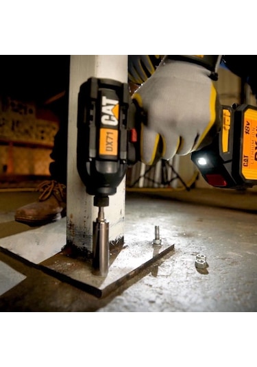 Cat DX12K.2 18Volt/4.0Ah Li-ion Çift Akülü Kömürsüz Profesyonel Şarjlı Darbeli Matkap + Dx71.2 Kömürsüz Darbeli Tornavida Kombo Set