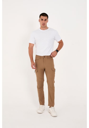 Camp Scoutland Camp527 Outdoor Tactical Su İticili Likralı Yazlık Erkek Taktik Pantolon Hardal