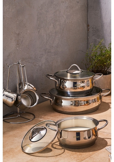 Emsan Andora İndüksiyon Tabanlı 15 Parça Çelik Çeyiz Seti