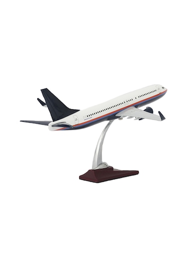 Zekupp Boeing 737-800 1/100 Ölçekli Beyaz Şeritli Tasarım Model Uçak