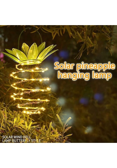 Yatak Odası İçin Cam Ananas Güneş Enerjili Lamba Ananas Gece Lambası Bakır Tel Lamba Yatak Odası, Oturma Odası Ve Çocuk Odası İçin Renkli Tel Lamba Klb Çok Renkli