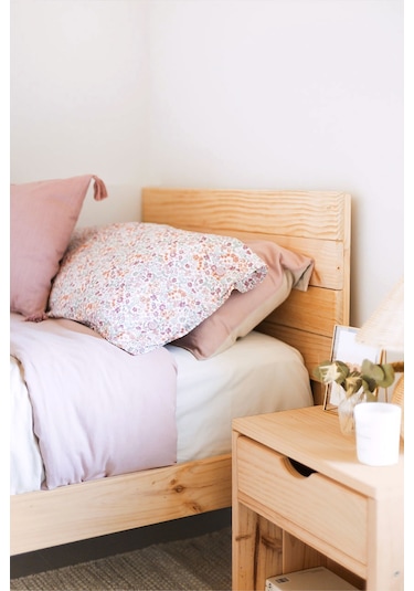 Ahşap Ayaklı Yatak Başlığı Naturel 1 Mt
