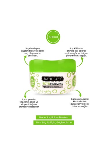 Biyotin İçerikli Saç Maskesi 500 Ml