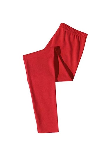 Kadın Alt Pantolon Yüksek Bel De Kadife Skinny Fit Uzun Yoga Pantolonu Kırmızı