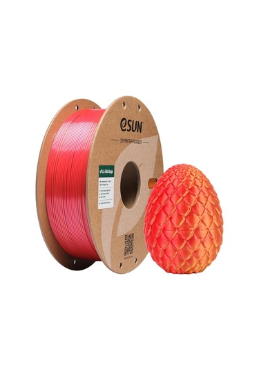 Esun Silk Pla+ Filament Çift Renk Kırmızı-altın