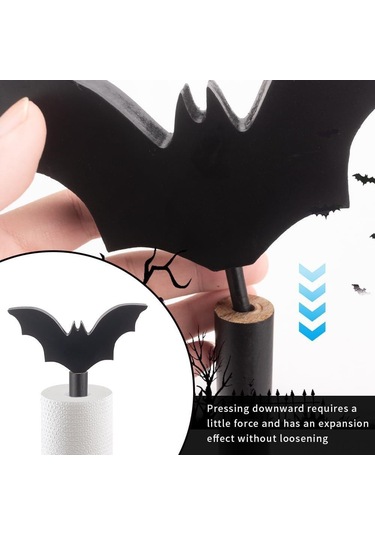 Skycity Gotik Ahşap Çöpe Dönüştürülebilir Tabak Havlu Tutucu - Halloween Dekoratif Masaüstü Havlu Rakibi Siyah