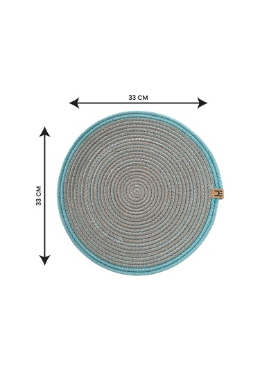 6 Lı Yuvarlak Supla Takımı Kolay Temizlenebilir, Modern Sofralar İçin Yeşil - Kahverengi